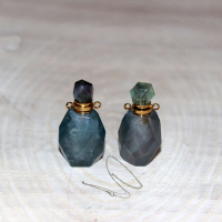 GOLD UÇLU FLOURİD (KOLYE) DOĞAL TAŞ PARFÜM ŞİŞESİ