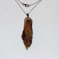 DOĞAL İŞLENMEMİŞ DAMLA KEHRİBAR KOLYE