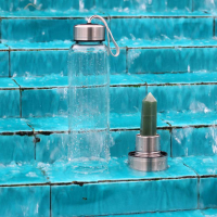 AVENTURİN ( GÜMÜŞ UÇLU ) DOĞAL TAŞ SU MATARASI