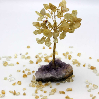 AMETİST / SİTRİN TEL SARMAL DOĞAL TAŞ AĞAÇ