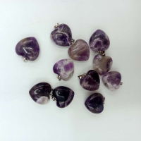 AMETİST (KALP MODEL) DOĞAL TAŞ KOLYE