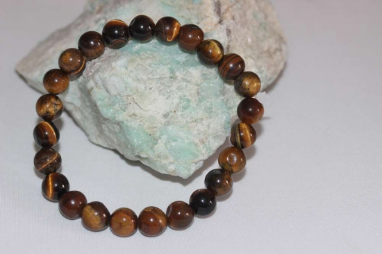 8mm Kaplan Gözü Doğal Taş Bileklik