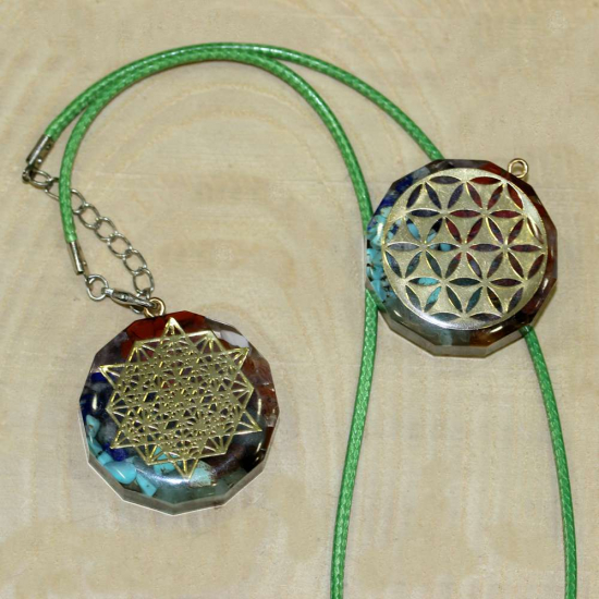 ORGONİT DOĞAL TAŞ ÇAKRA KOLYE