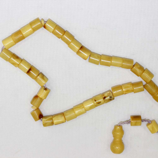 KEHRİBAR TESBİH ( SİLİNDİR KESİM )