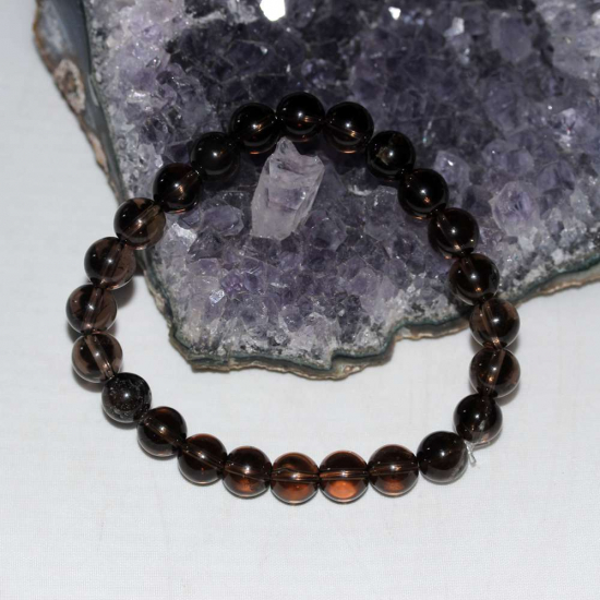 DUMANLI KUVARS DOĞAL TAŞ BİLEKLİK