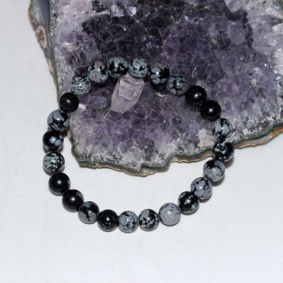 OPSİDYEN DOĞAL TAŞ BİLEKLİK