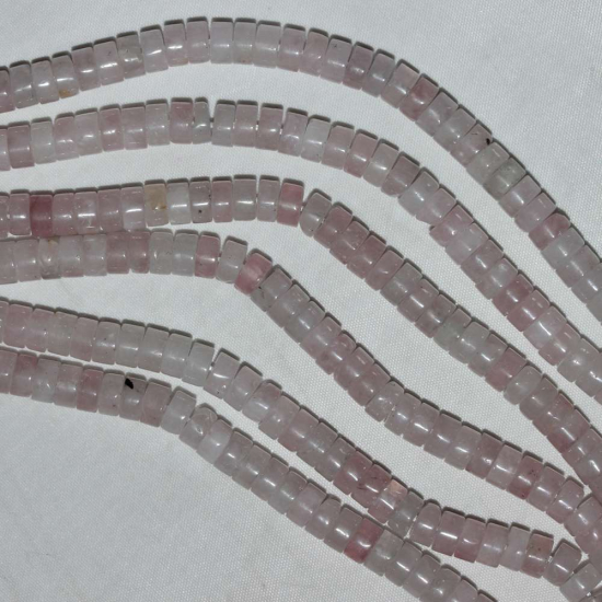 PEMBE KUVARS DOĞAL TAŞ RONDELA KESİM