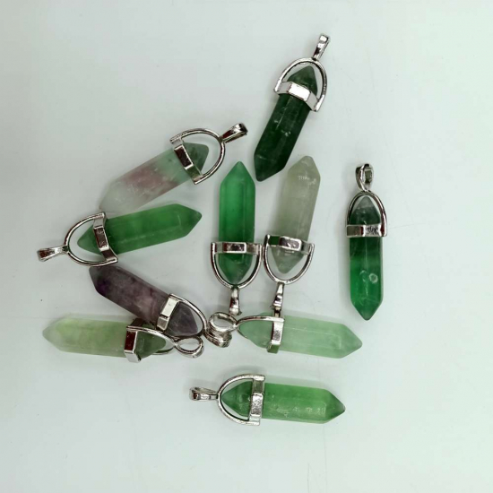 FLORİT (PANDÜL-ÇİVİ MODEL) DOĞAL TAŞ KOLYE