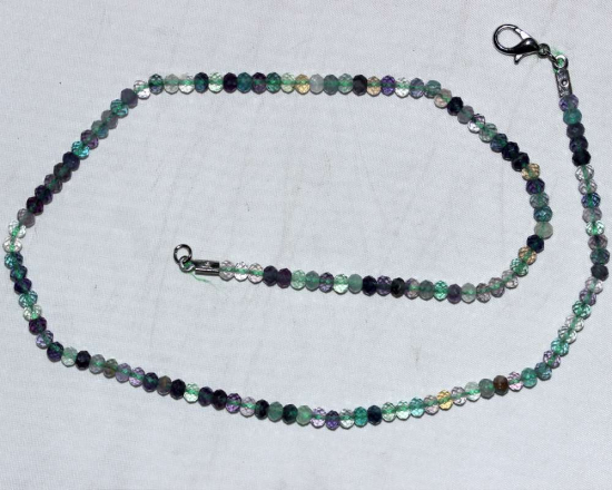 4mm FLORİT DOĞAL TAŞ KOLYE