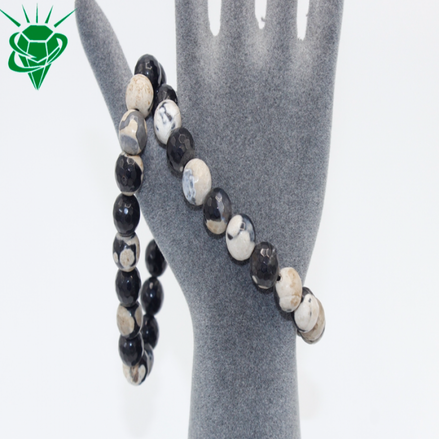 thumb10 Mm Akik Faset Küre Kesim Doğal Taş Bileklik