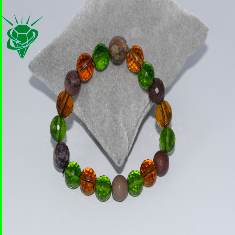 10mm Gezegen Kesim Kuvars Doğal Taş Bileklik