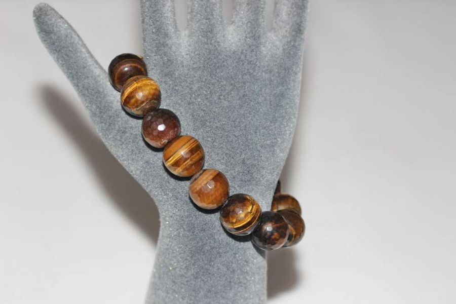 thumb14mm Kaplan Gözü Doğal Taş Bileklik