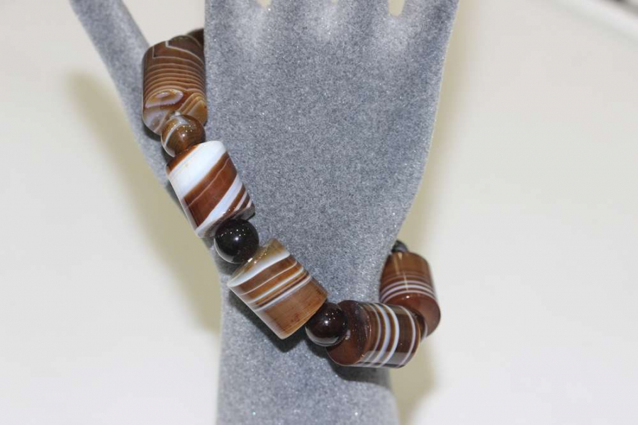 thumb15x18mm Özel Silindir Kesim Akik Doğal Taş Bileklik