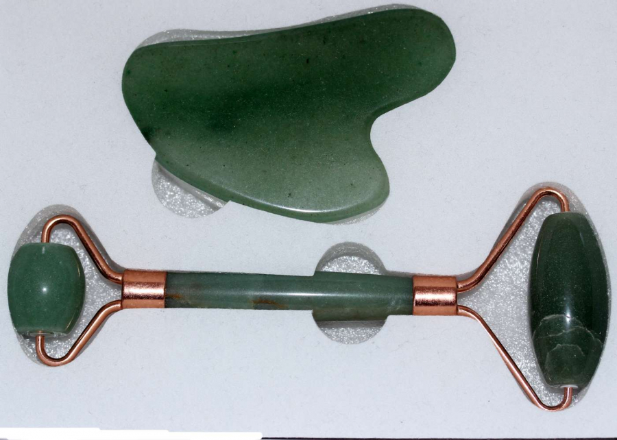 thumbAventurin Doğal Masaj Taşı 2'li Set Face Roller+Gua Sha