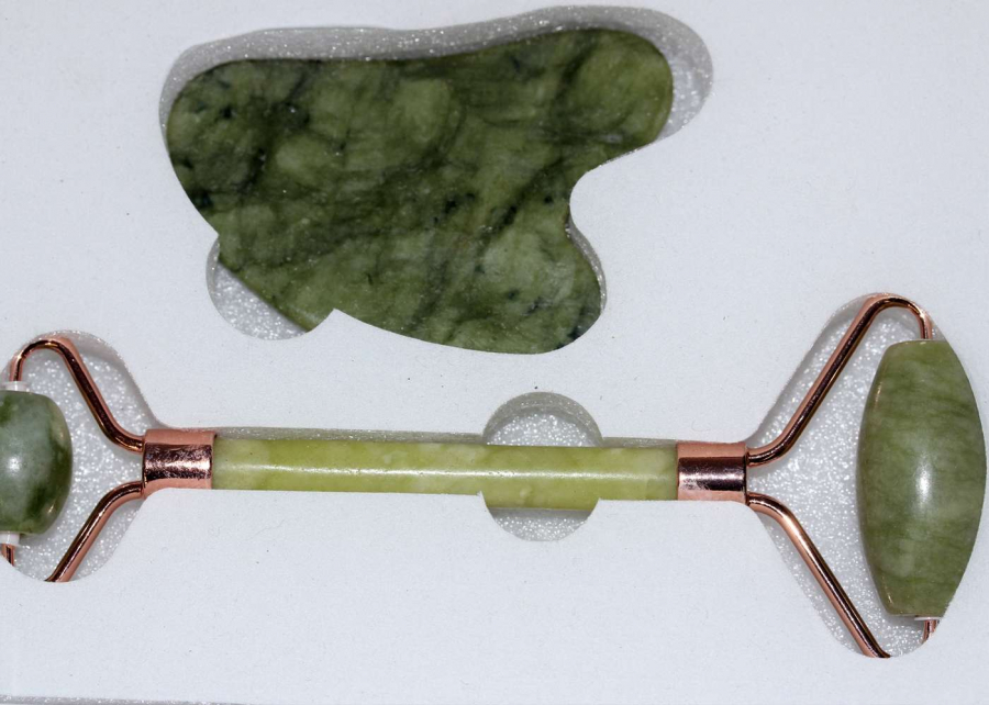 thumbYeşim Doğal Masaj Taşı 2'li Set Face Roller+Gua Sha