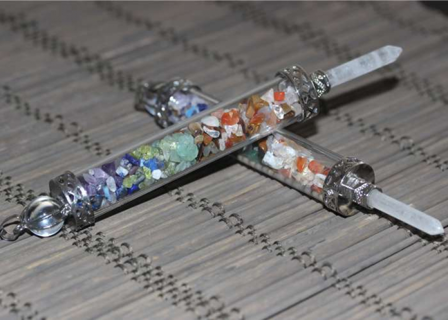 thumb18mm KRİSTAL UÇLU ÇAKRA (DOĞAL TAŞ) KALEM