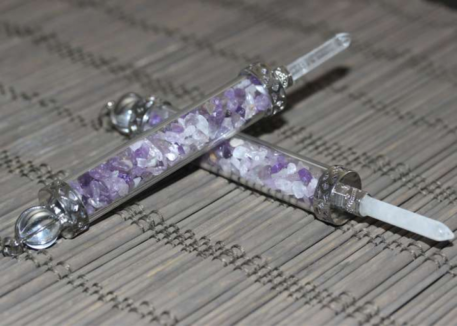 thumb18mm KRİSTAL UÇLU ÇAKRA (DOĞAL TAŞ) KALEM