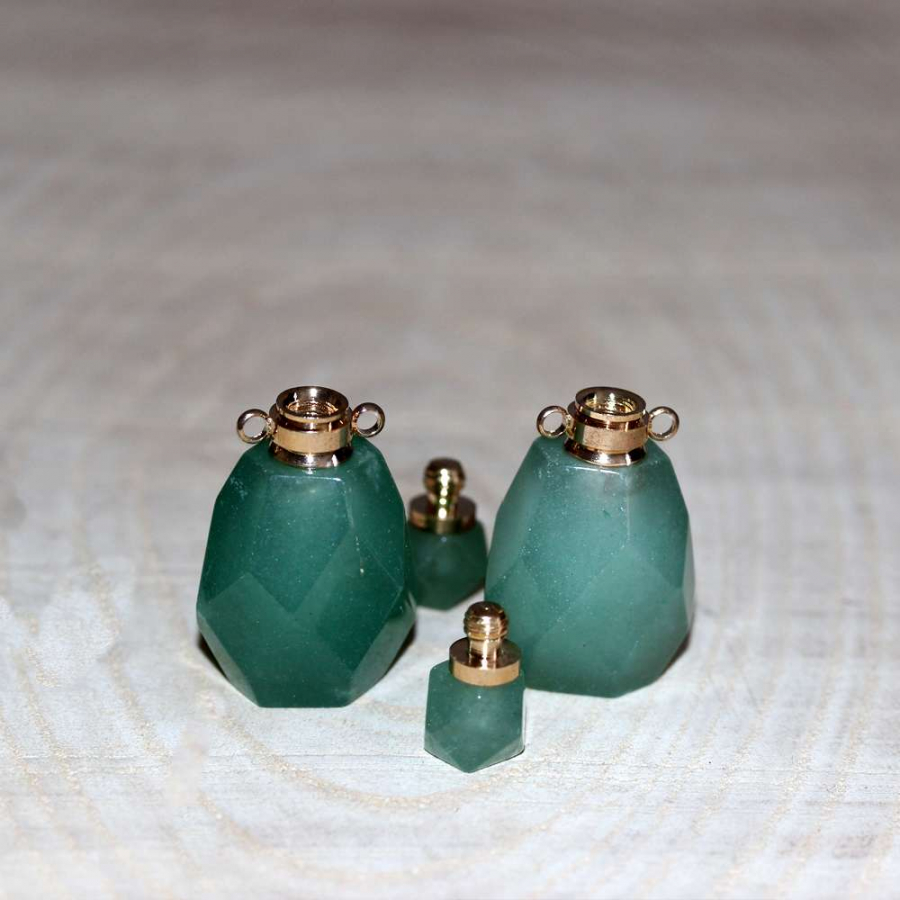 thumbGOLD UÇLU AVENTURİN (KOLYE) DOĞAL TAŞ PARFÜM ŞİŞESİ