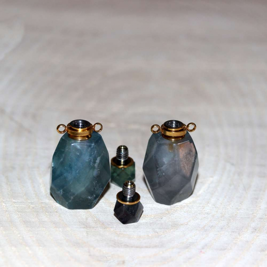 thumbGOLD UÇLU FLOURİD (KOLYE) DOĞAL TAŞ PARFÜM ŞİŞESİ