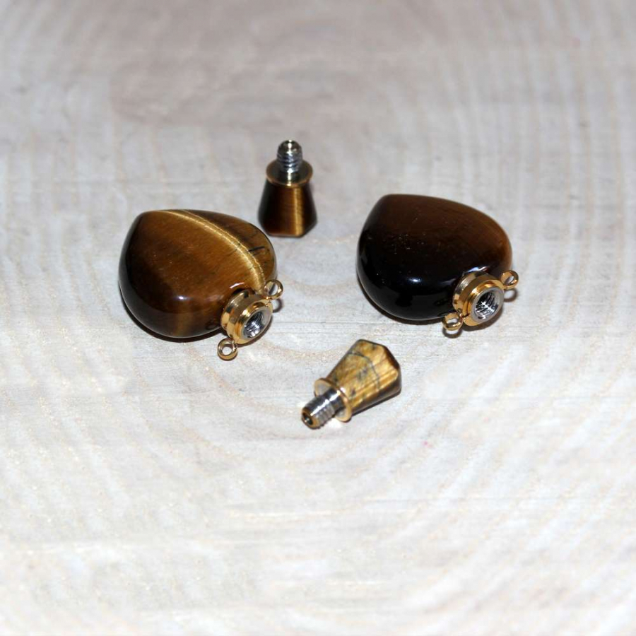 thumbGOLD UÇLU KAPLAN GÖZÜ KALP KOLYE PARFÜM ŞİŞESİ