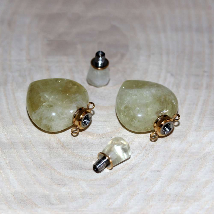 thumbGOLD UÇLU KUVARS KALP KOLYE PARFÜM ŞİŞESİ