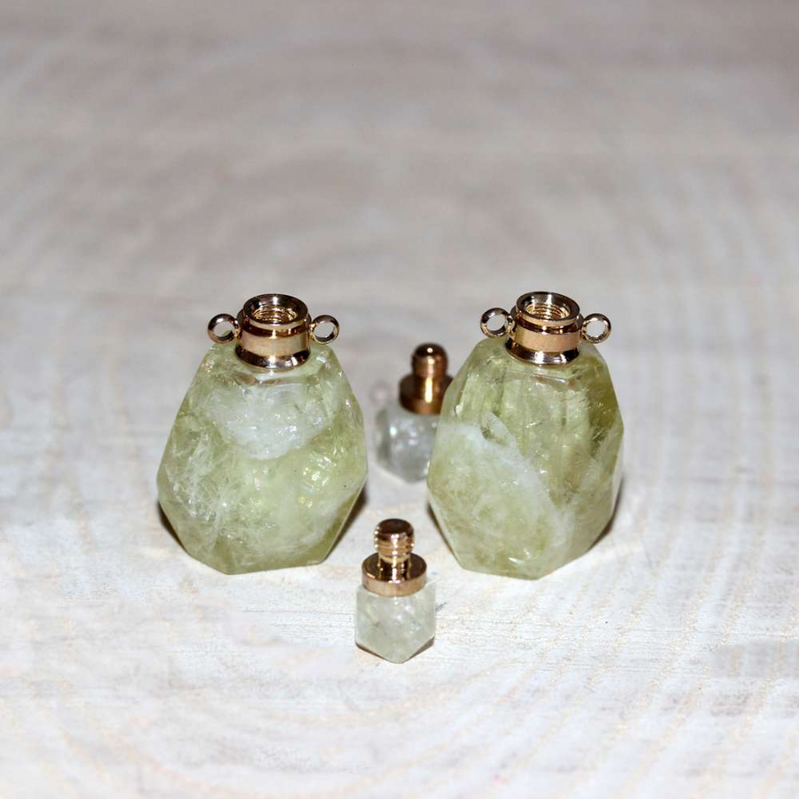 thumbGOLD UÇLU KUVARS (KOLYE) DOĞAL TAŞ PARFÜM ŞİŞESİ