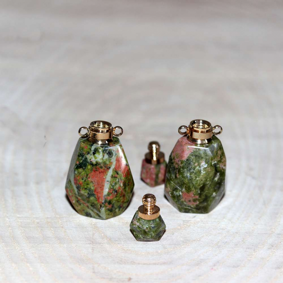 thumbGOLD UÇLU UNAKİT (KOLYE) DOĞAL TAŞ PARFÜM ŞİŞESİ