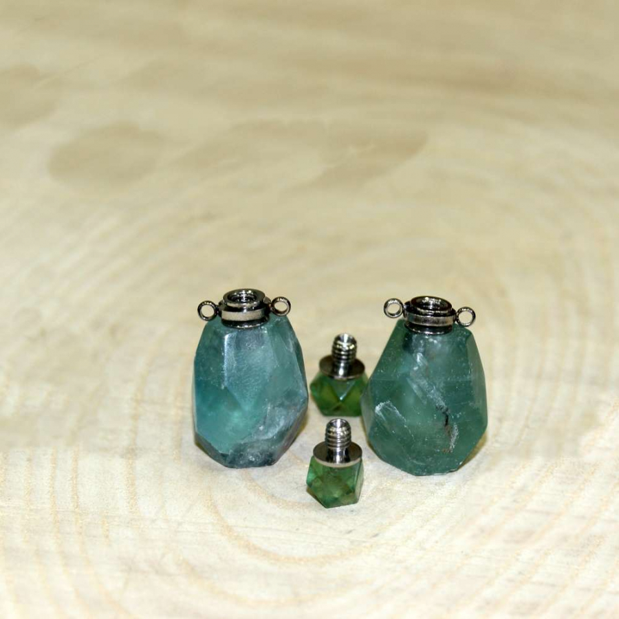 thumbGÜMÜŞ UÇLU FLOURİT (KOLYE) PARFÜM ŞİŞESİ