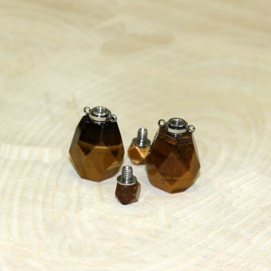 thumbGÜMÜŞ UÇLU KAPLAN GÖZÜ (KOLYE) TOĞAL TAŞ PARFÜM ŞİŞESİ