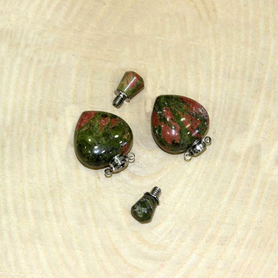 thumbGÜMÜŞ UÇLU UNAKİT KALP KOLYE PARFÜM ŞİŞESİ