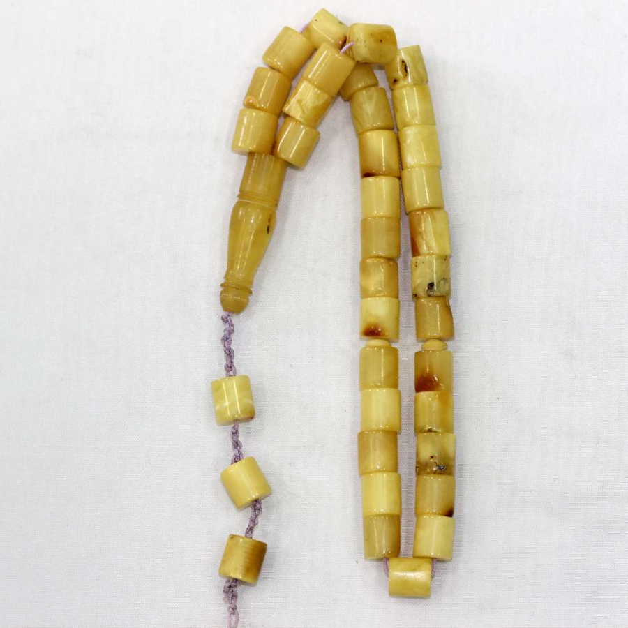 thumbKEHRİBAR TESBİH ( SİLİNDİR KESİM )