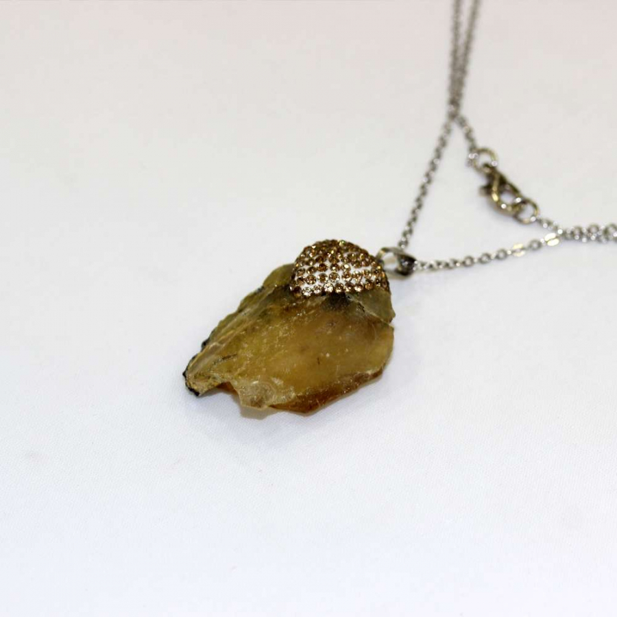 thumbDOĞAL İŞLENMEMİŞ DAMLA KEHRİBAR KOLYE