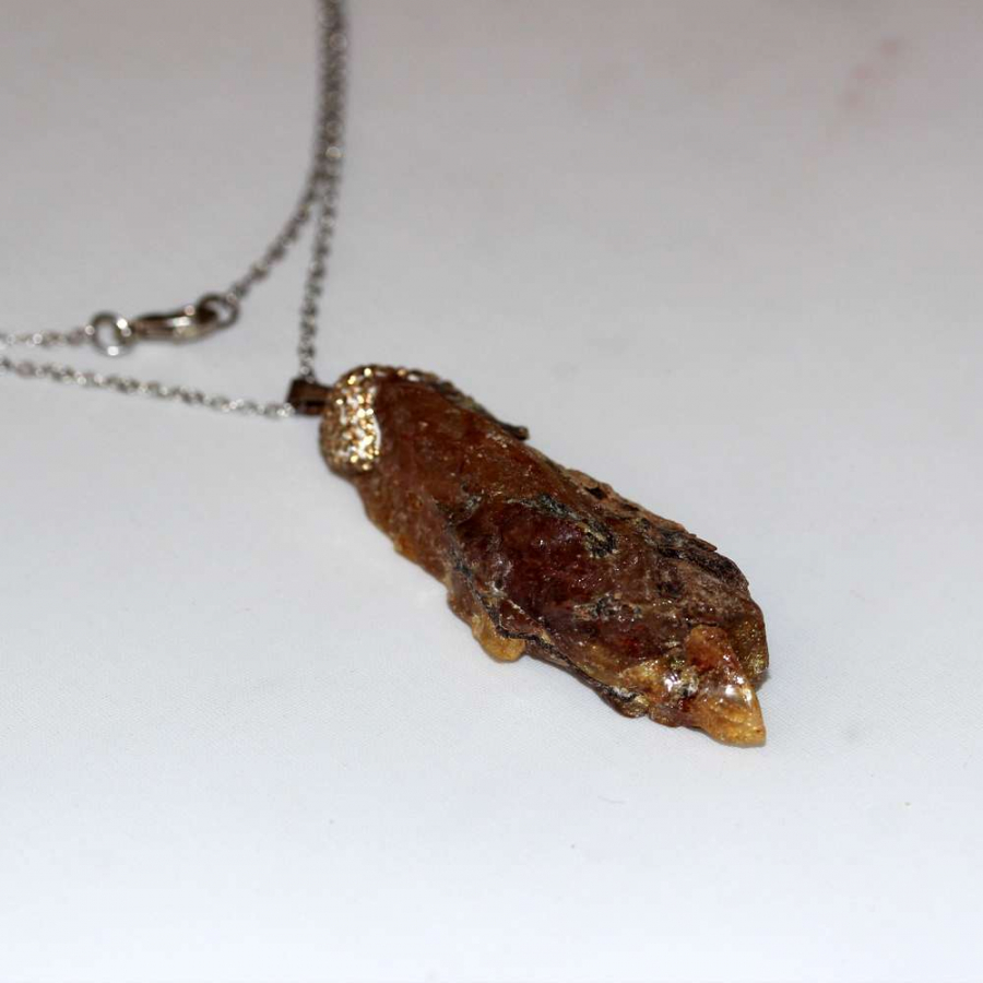 thumbDOĞAL İŞLENMEMİŞ DAMLA KEHRİBAR KOLYE