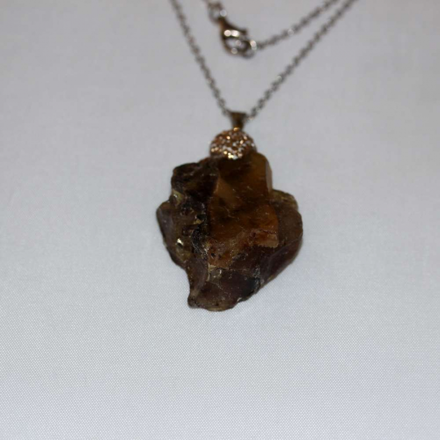 thumbDOĞAL İŞLENMEMİŞ DAMLA KEHRİBAR KOLYE