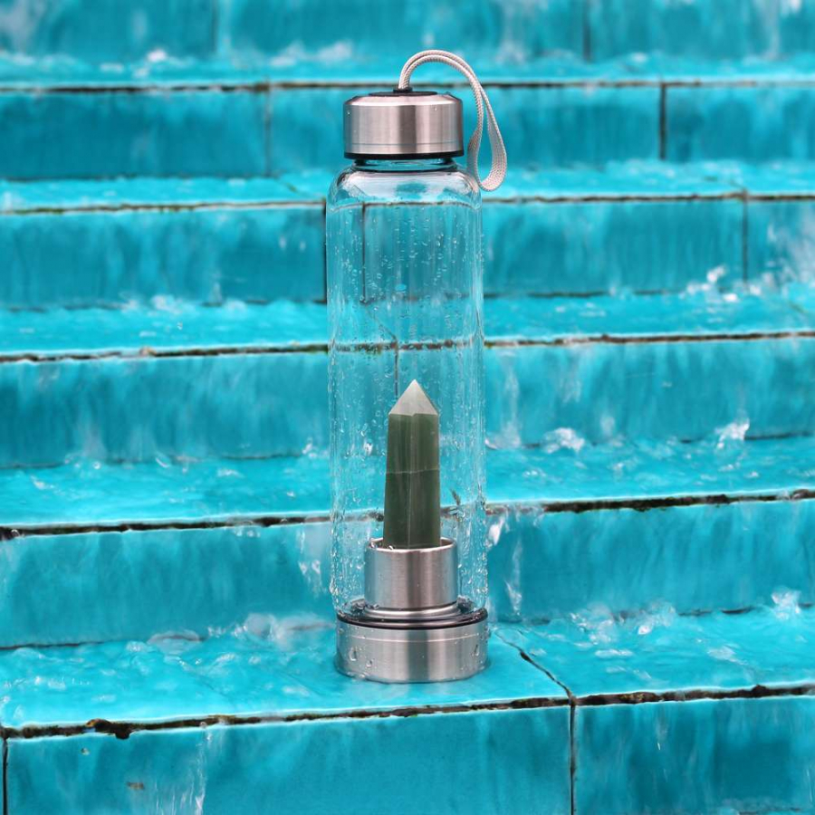 thumbAVENTURİN ( GÜMÜŞ UÇLU ) DOĞAL TAŞ SU MATARASI