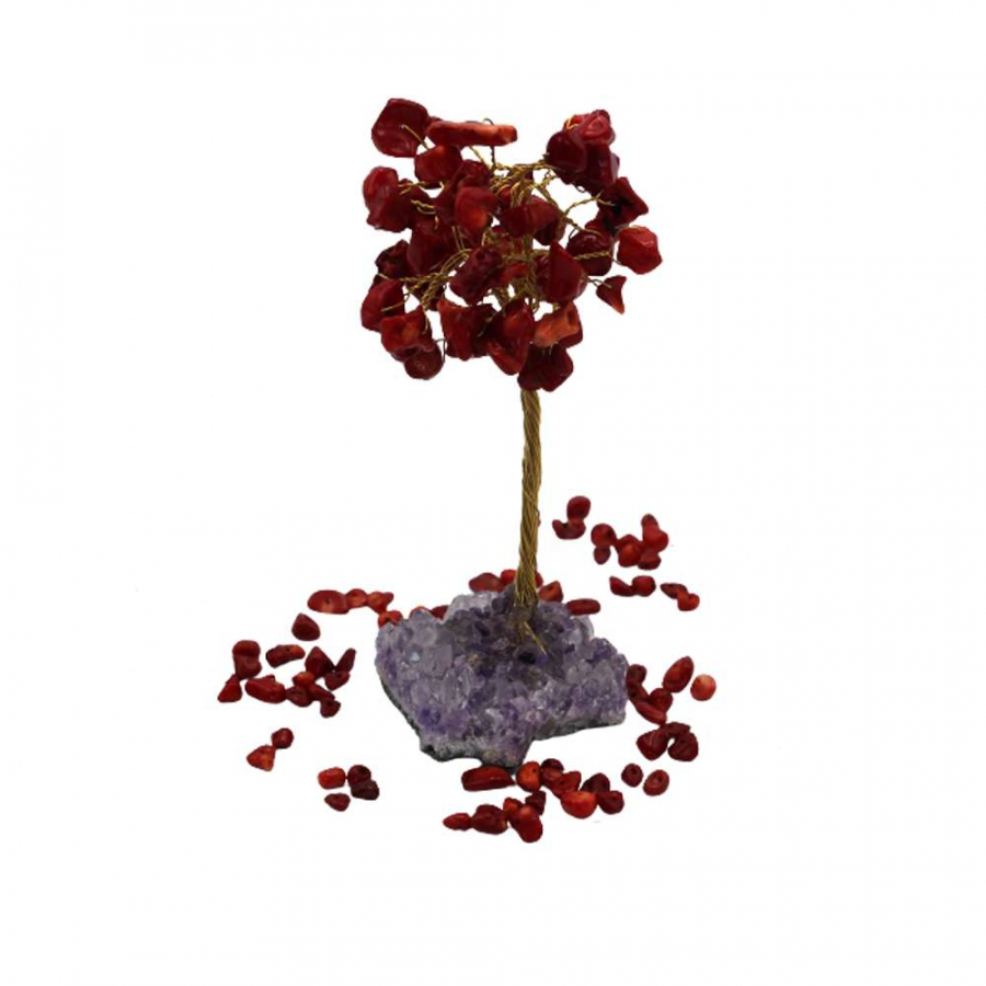 thumbAMETİST / MERCAN TEL SARMAL DOĞAL TAŞ AĞAÇ