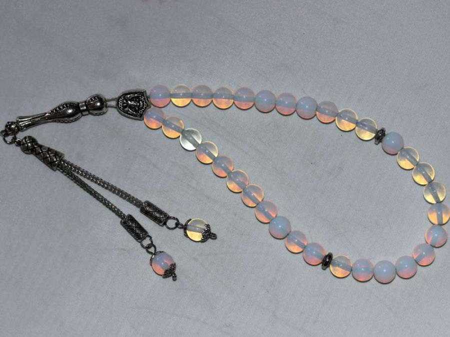 BEYAZ OPAL DOĞAL TAŞ TESBİH