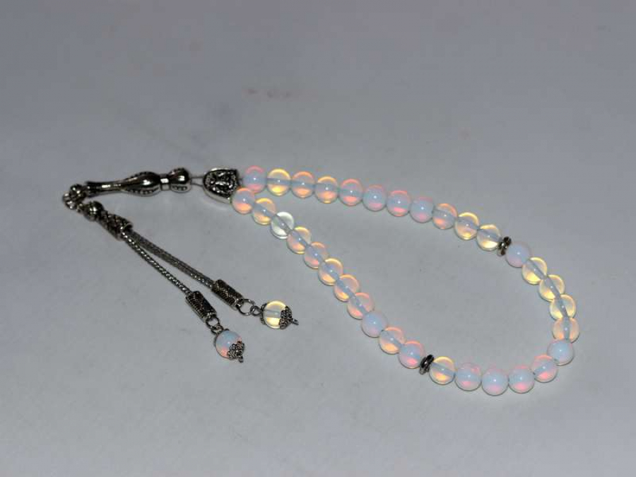 thumbBEYAZ OPAL DOĞAL TAŞ TESBİH