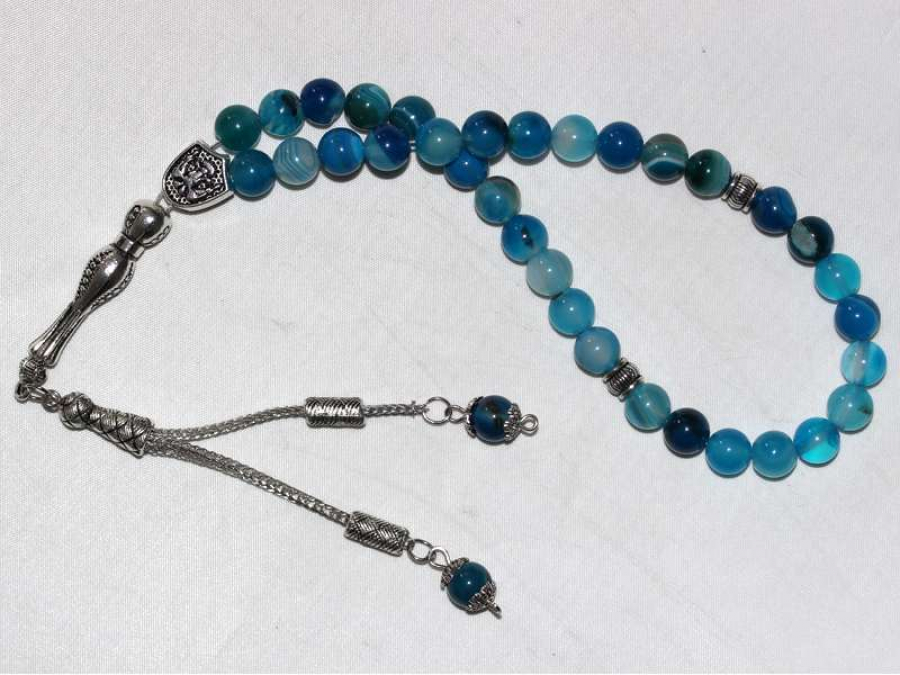 thumbMAVİ AKİK DOĞAL TAŞ TESBİH