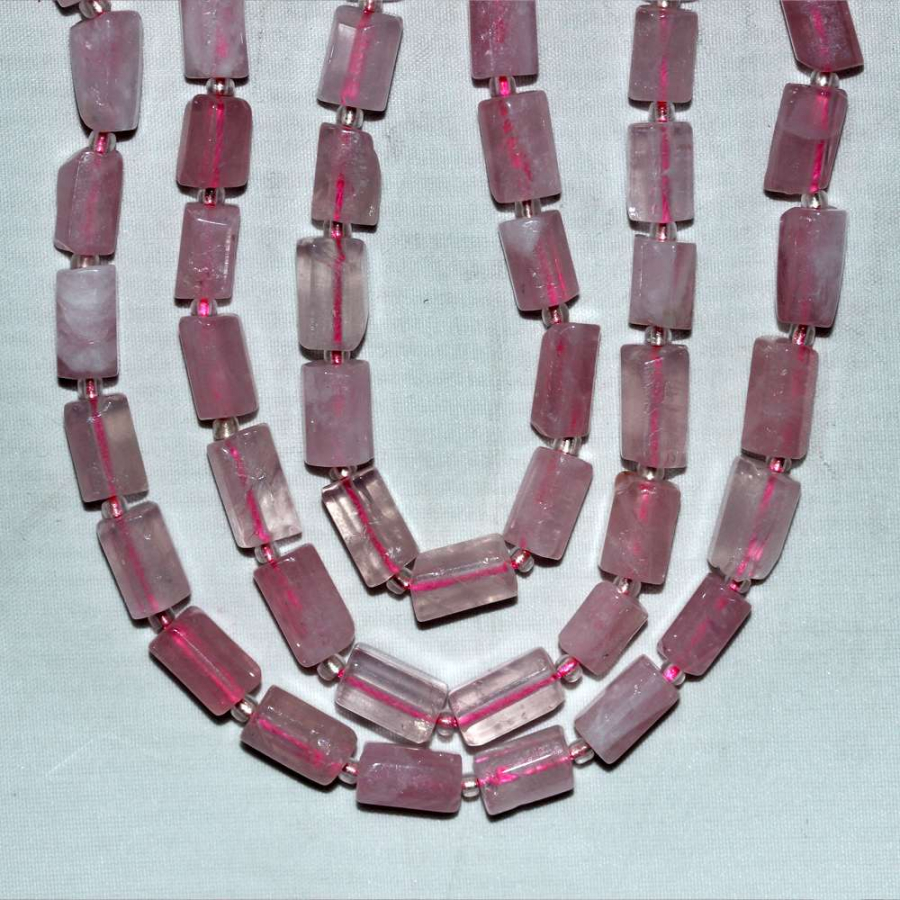 PEMBE KUVARS DOĞAL TAŞ SİLİNDİR KESİM