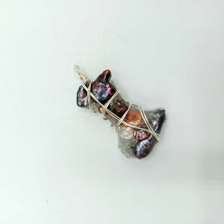 BAROK İNCİ - KRİSTAL KUVARS DOĞAL TAŞ KOLYE