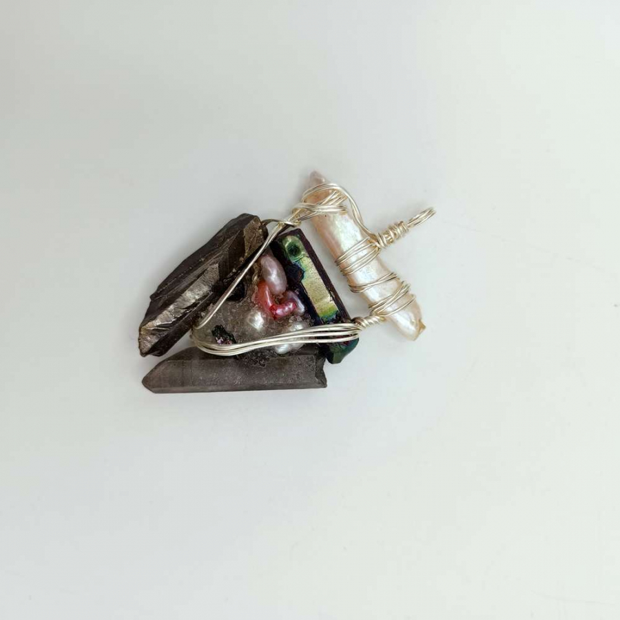 thumbİNCİ - KIYANİT - SEDEF DOĞAL TAŞ KOLYE