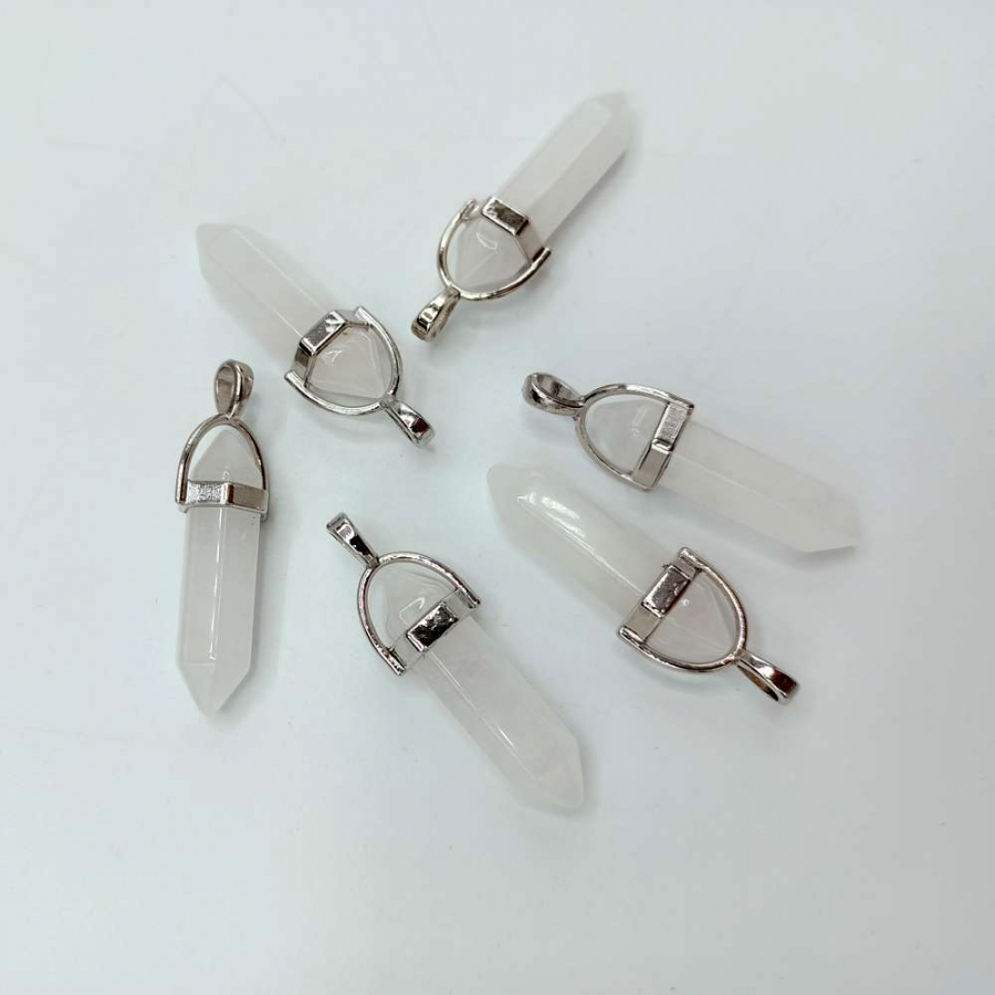 thumbKRİSTAL KUVARS (PANDÜL-ÇİVİ MODEL) DOĞAL TAŞ KOLYE