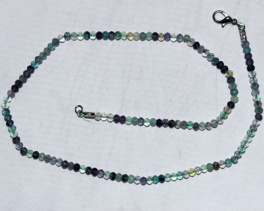 4mm FLORİT DOĞAL TAŞ KOLYE