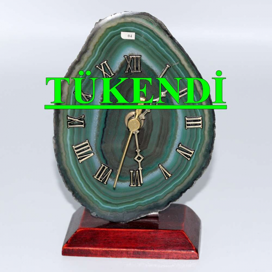 AKİK PLAKA DOĞAL TAŞ SAAT