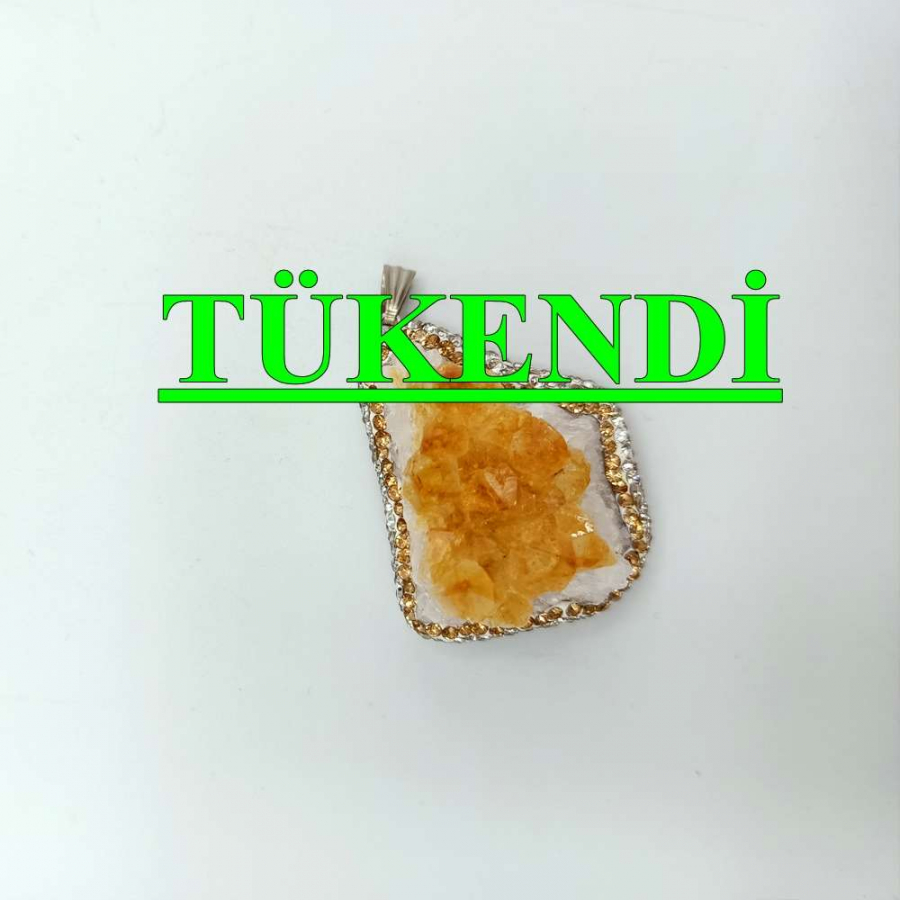 SİTRİN DOĞAL TAŞ KOLYE UCU
